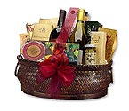 Deluxe Wine & Gourmet Basket - 1 Bottle Champagne