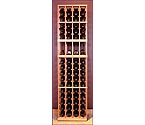 4-Column Individual 68 Bottle Wine Rack w/ Display Row - Pine