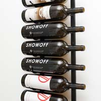 9 Magnum / Champagne Bottle Wine Rack - Black Satin Finish