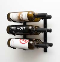 1' Wall Mount 6 Bottle Wine Rack - Chrome Finish