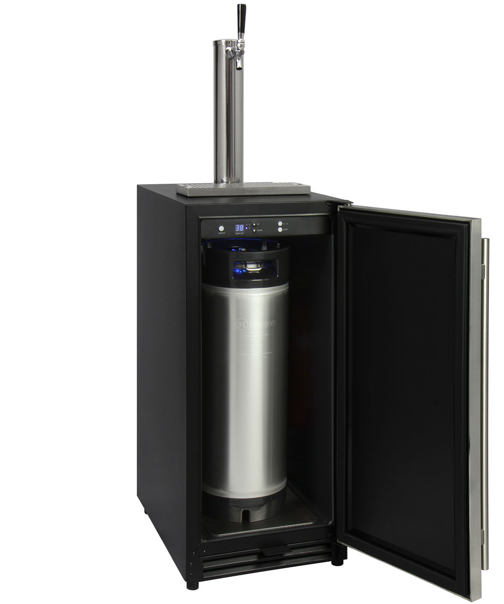 Kegco VSK15SR20 15" Built In Undercounter Beer Dispenser Kegerator Solid Stainless Door