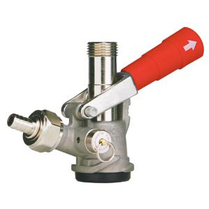 Photo of D System Keg Tap Coupler w/ Red Lever Handle