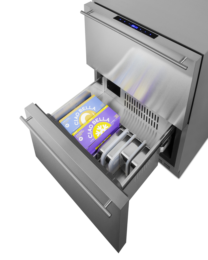 Summit 24" Wide SPRF34D 2Drawer RefrigeratorFreezer