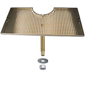 Photo of 24 inch Surface Mount - 7-1/2 inch Column Cut-Out - SS/PVD Brass w/Drain