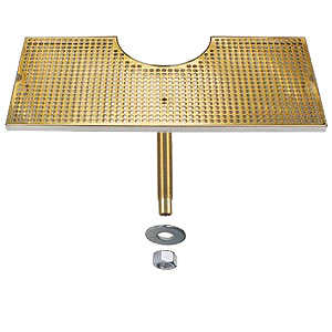 Photo of 24 inch Surface Mount - 7-7/8 inch Cut-Out - SS/PVD Brass w/Drain