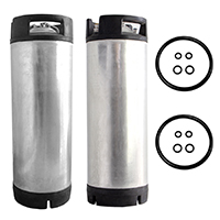 <b>BACKORDERED</b> Set of 2 - Reconditioned  5 Gallon Ball Lock Keg