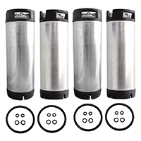 <b>BACKORDERED</b> Set of 4 - Reconditioned  5 Gallon Ball Lock Keg