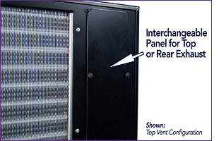 Interchangeable Panel for Top or Rear Exhaust