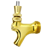 PVD Brass Plated SS Beer Faucet with Stainless Steel Lever