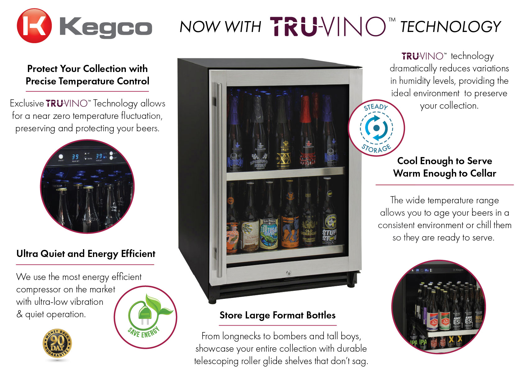 Kegco VSCB-24SR20 Craft Beer Refrigerator Features