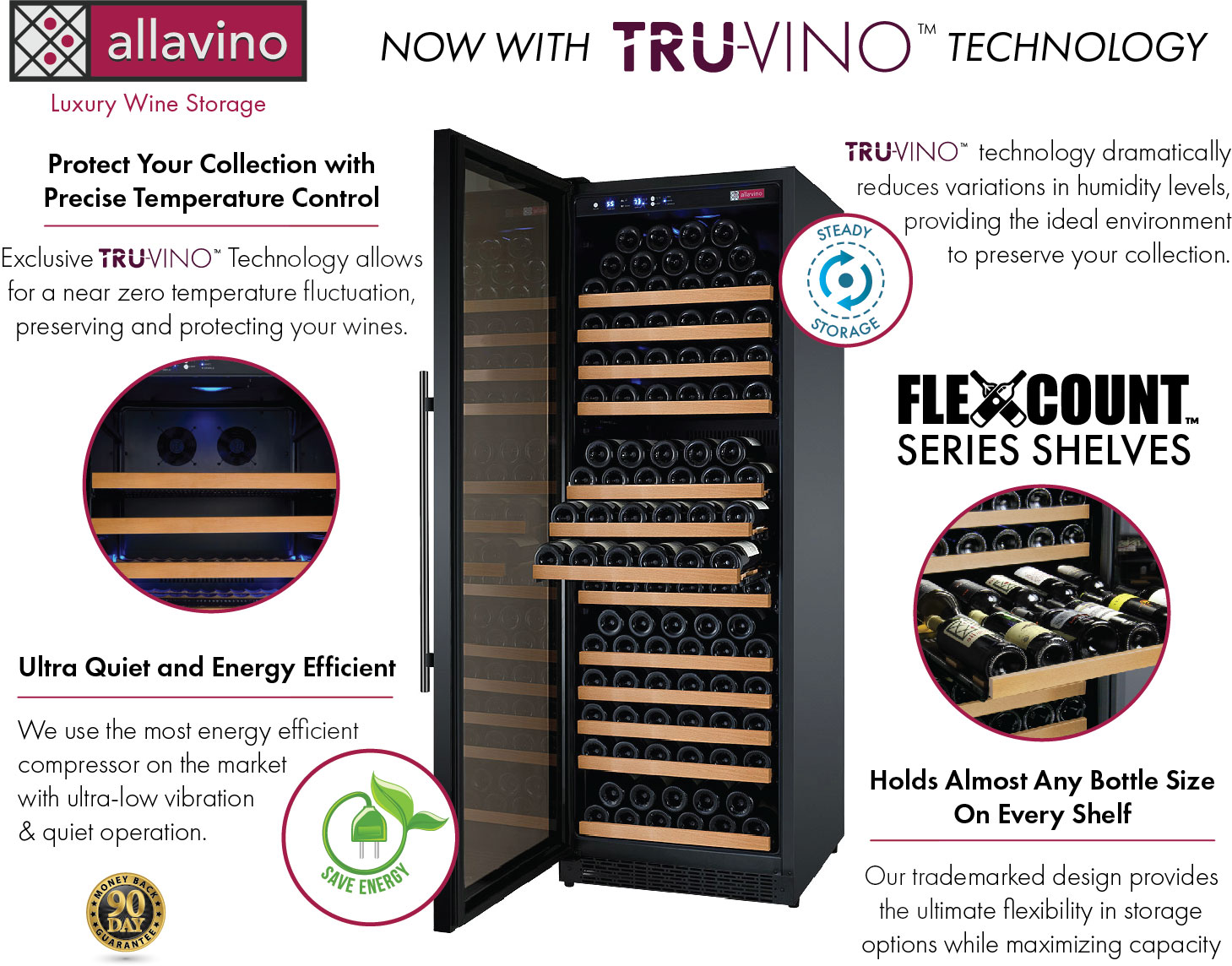 3Z-VSWR7772-B20 Three Zone Wine Refrigerator