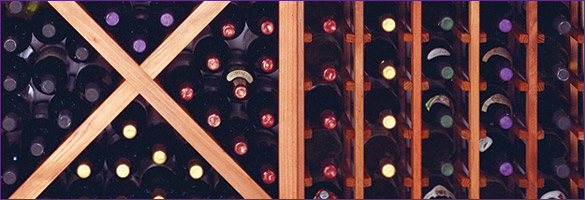 Solid Diamond Cube and Individual Bottle Wine Racks
