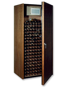 Wine Cellar with Aluminum and Wood Racking