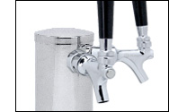 Two Faucet Stainless Draft Beer Tower