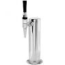 Single Faucet Polished Stainless Steel Draft Beer Tower w/ Stout Beer Faucet