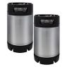 2.5 Gallon Ball Lock Keg - Rubber Handle - NSF Approved - Set of 2