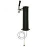 Black ABS Plastic 1-Faucet Beer Tower - 3