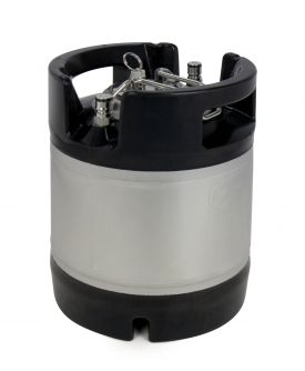 New Kegco 1.75 Gallon Home Brew Ball Lock Keg with Rubber Handle