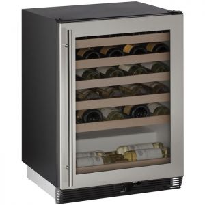 Photo of Wine Captain 48 Bottle Singe Zone Built-in Wine Refrigerator with Stainless Steel Door