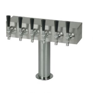 Photo of Brushed Stainless Steel Air Cooled 6 Faucet T-Tower