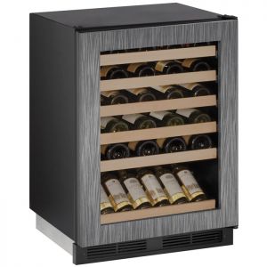 Photo of 48 Bottle Single Zone Built-In Wine Refrigerator with Panel Ready Overlay Integrated Frame Glass Door