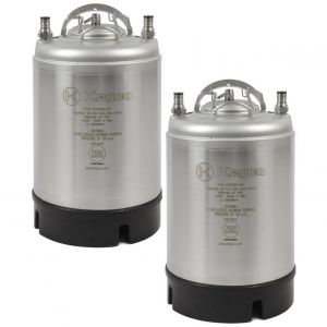 Photo of 2.5 Gallon Ball Lock Kegs - Strap Handle - NSF Approved - Set of 2