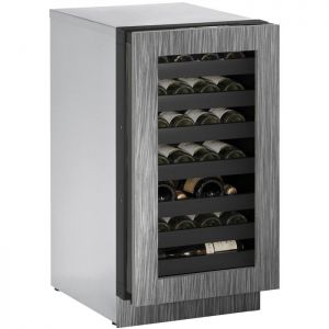 Photo of 18 inch Wide 3000 Series 31 Bottle Single Zone Panel Overlay Door Built-In Right Hinge Wine Refrigerator