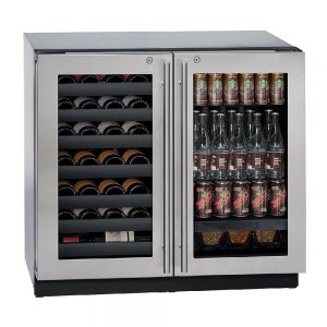 Photo of 3000 Series 36 inch Beverage Center/Wine Captain- Locking Glass Door - Stainless Frame