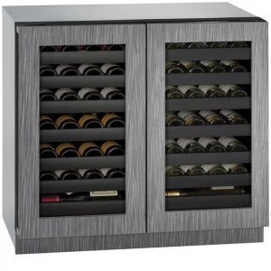 Photo of 36 inch Wide 3000 Series 62 Bottle Dual Zone Panel Overlay Wine Refrigerator