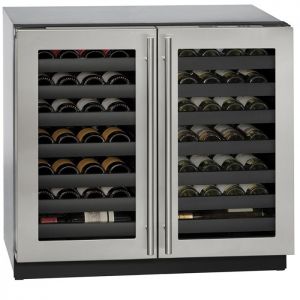 Photo of 36 inch Wide 3000 Series 62 Bottle Dual Zone Stainless Steel Wine Refrigerator