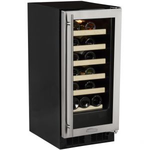 Photo of 15 inch Wide 23 Bottle Single Zone Stainless Steel Wine Refrigerator
