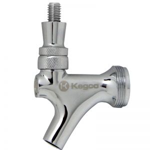 Photo of Chrome Beer Faucet with Stainless Steel Lever