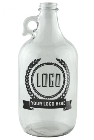 Photo of 288 Customizable 64 oz. Clear Glass Beer Growlers
