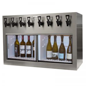 Photo of Monterey 8 Bottle Wine Dispenser Preservation Unit - Brushed Stainless Steel