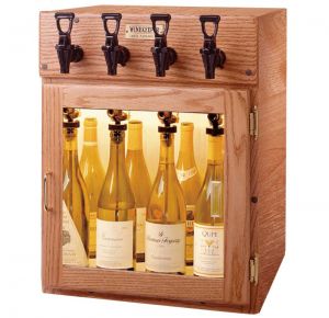 Photo of Sonoma 4 Bottle Wine Dispenser Preservation Unit - Oak