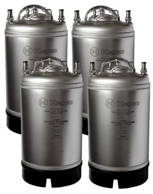 Photo of Home Brew Beer Kegs - Ball Lock 3 Gallon Strap Handle - Set of 4