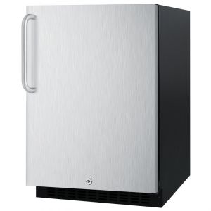 Photo of 4.8 cf Built-In Undercounter ADA Compliant All-Refrigerator - Black Cabinet/Stainless Steel Door