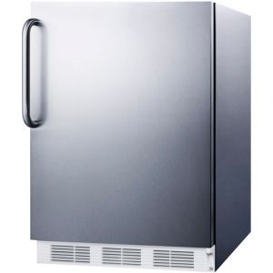 Photo of 5.1 cf Built-in Refrigerator-Freezer - Stainless Steel with White Grill