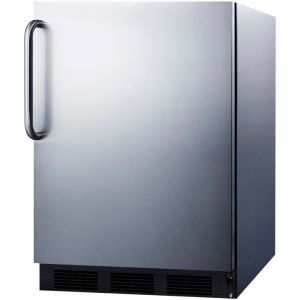 Photo of 5.1 cf Built-in Refrigerator-Freezer - Stainless Steel with Black Grill