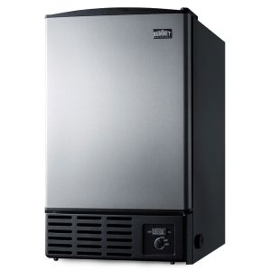 Photo of 12 lbs. Built-in Ice Maker - Black Cabinet with Stainless Steel Door