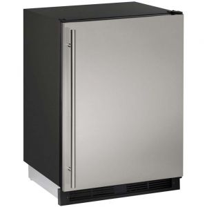 Photo of Combo Refrigerator & Ice Maker - Black Cabinet with Stainless Steel Door