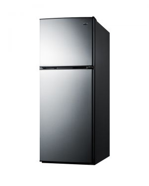 Photo of 7.1 Cu. Ft. Slim Fit Compact Refrigerator/Freezer - Stainless Steel