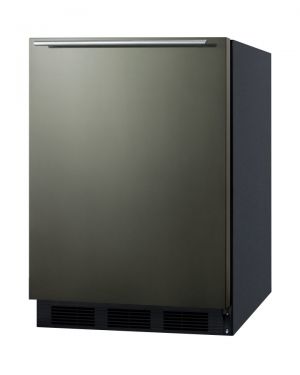 Photo of 5.1 Cu. Ft. ADA Compliant Compact Built-In Refrigerator/Freezer - Black Stainless Steel Door