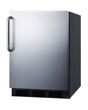 Photo of 5.1 Cu. Ft. ADA Compliant Compact Built-In Refrigerator/Freezer - Stainless Steel Door