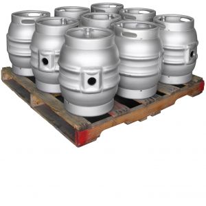 Photo of Pallet of 9 10.8 Gallon Firkin Beer Keg Casks