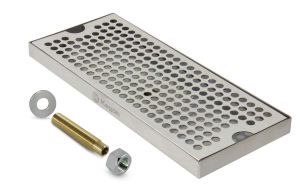 Photo of 12 inch Stainless Steel Surface Mount Drain Tray, with Drain