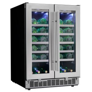 Photo of Silhouette Napa 42 Bottle Dual Zone Built- In Wine Refrigerator with Stainless Steel French Doors