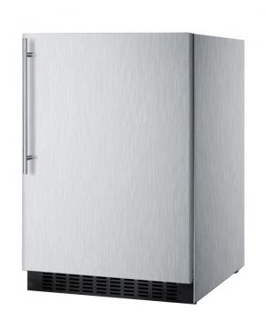 Photo of 4.6 Cu. Ft. Built-In Compact Refrigerator - Stainless Steel Exterior