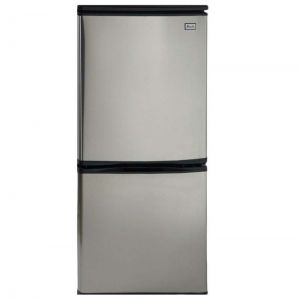 Photo of 4.5 Cu. Ft. Two Door Frost Free Refrigerator - Black Cabinet and Stainless Steel Door