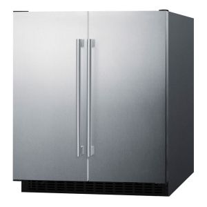 Photo of Black Frost-Free Refrigerator And Freezer - Stainless Steel Doors